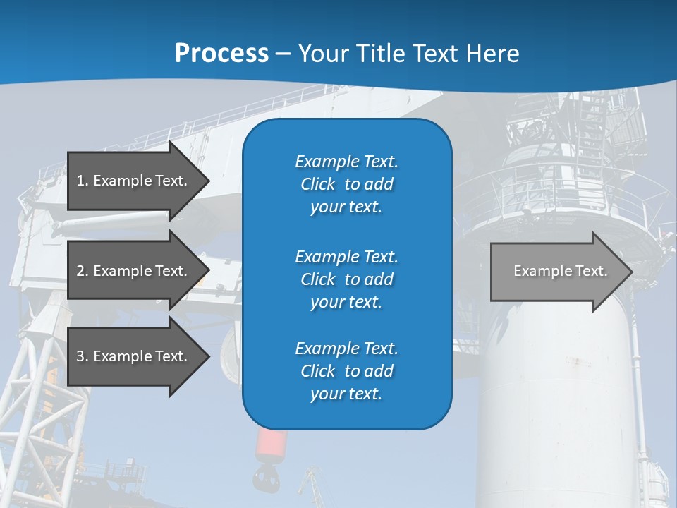 A Crane Is Lifting A Large Piece Of Equipment PowerPoint Template