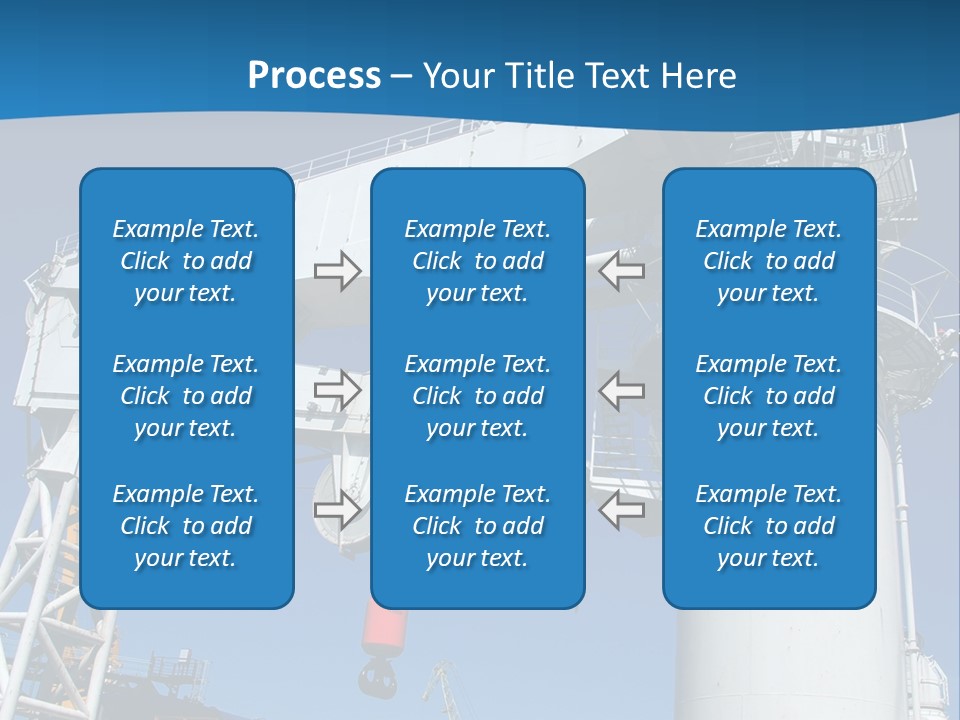 A Crane Is Lifting A Large Piece Of Equipment PowerPoint Template