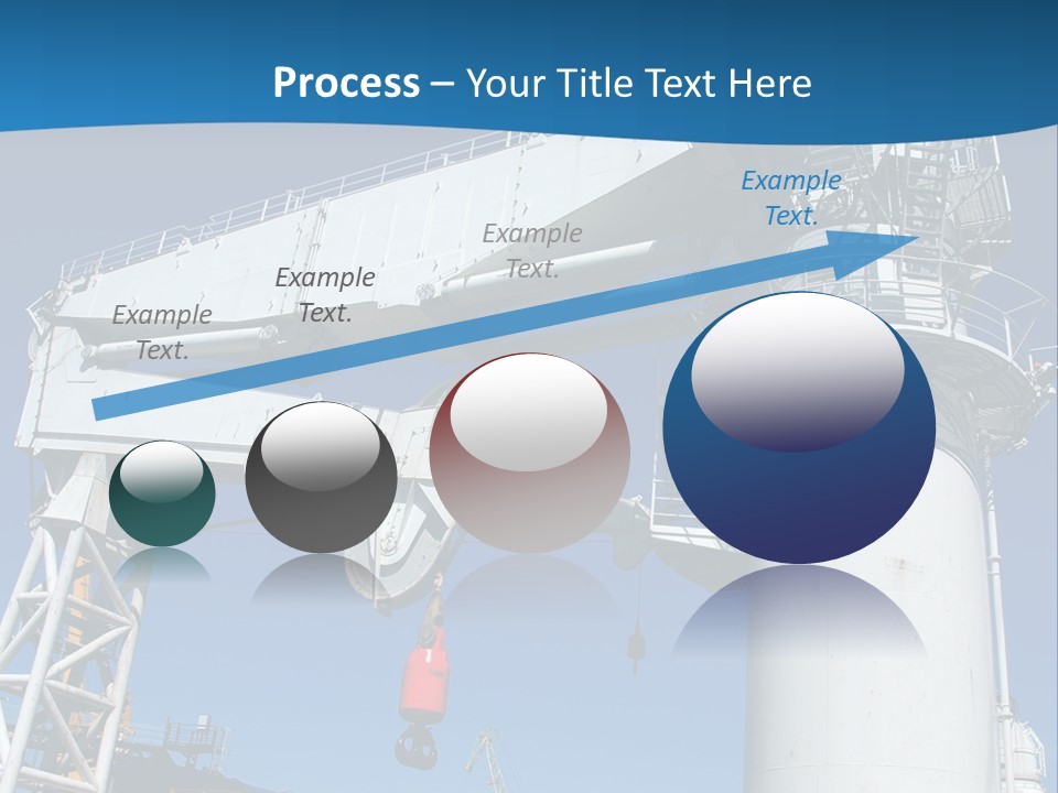 A Crane Is Lifting A Large Piece Of Equipment PowerPoint Template