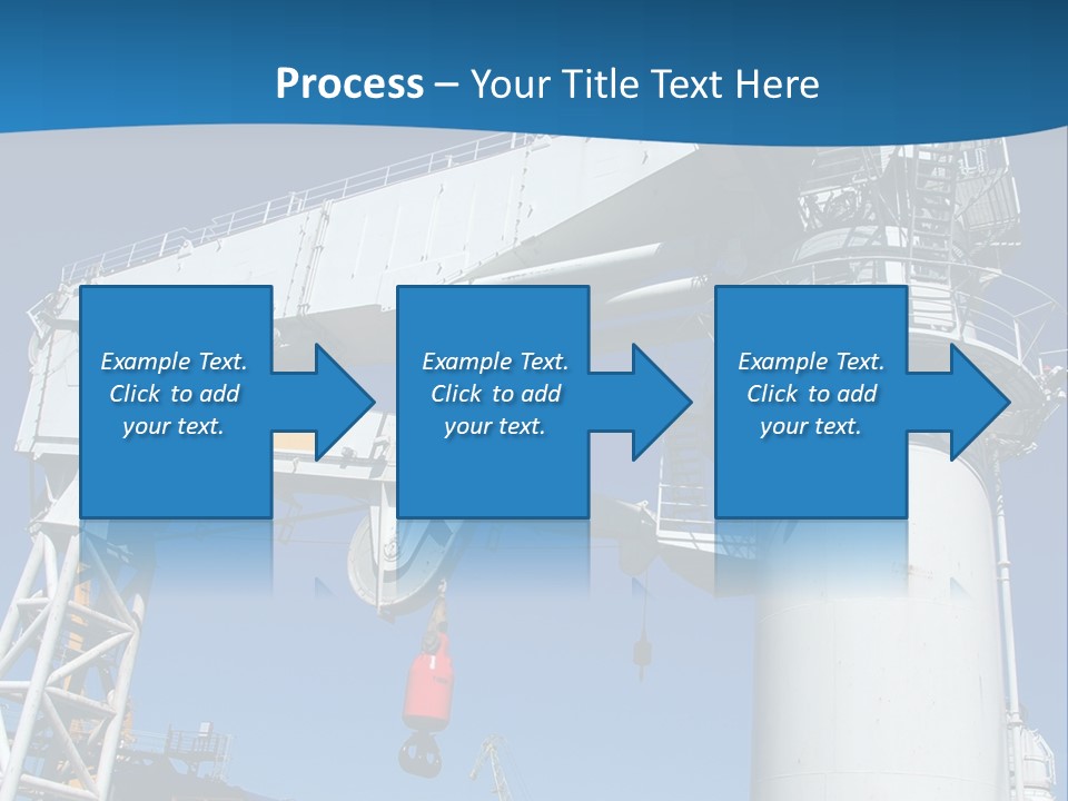 A Crane Is Lifting A Large Piece Of Equipment PowerPoint Template
