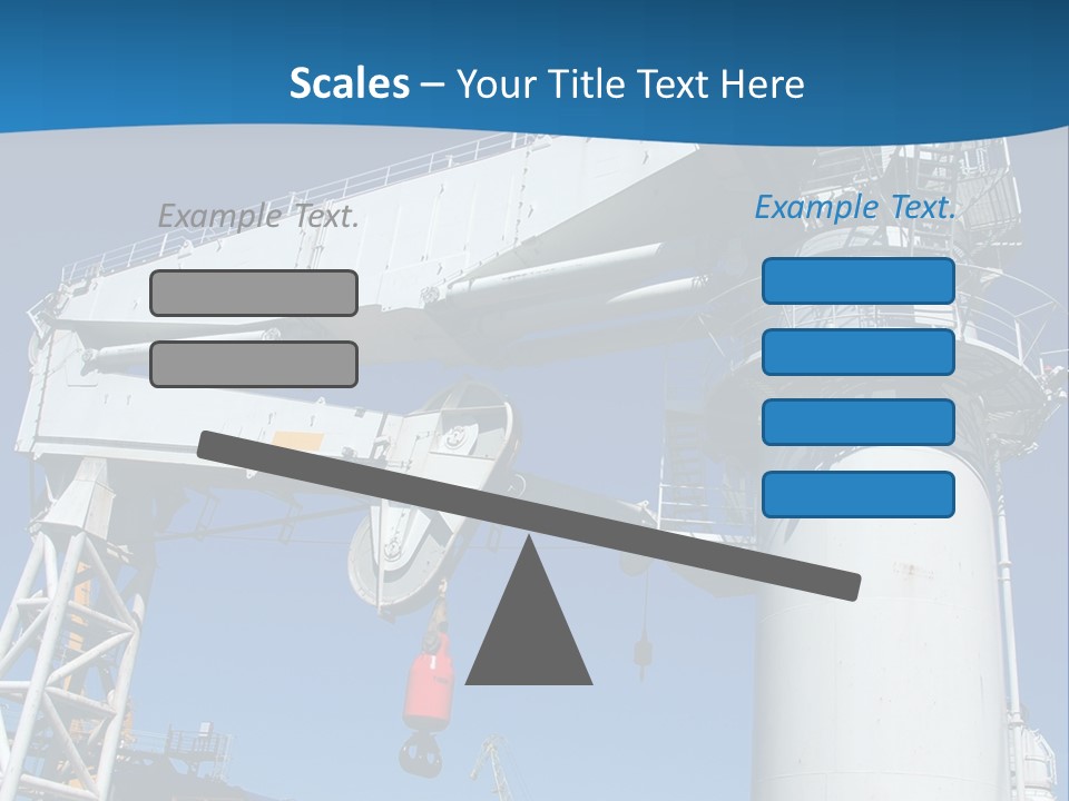 A Crane Is Lifting A Large Piece Of Equipment PowerPoint Template