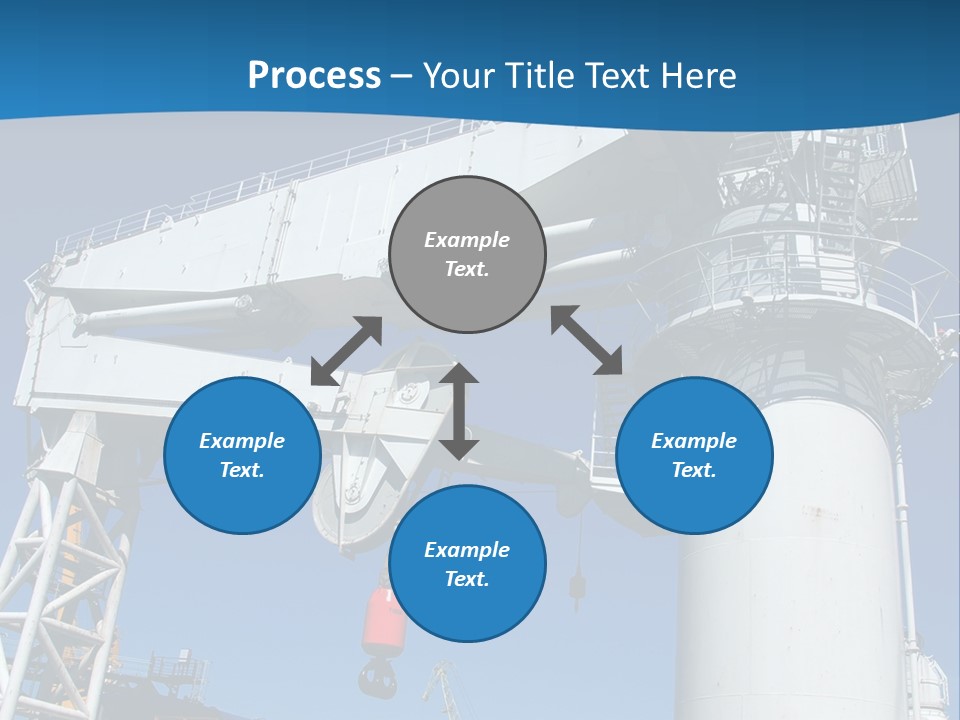 A Crane Is Lifting A Large Piece Of Equipment PowerPoint Template