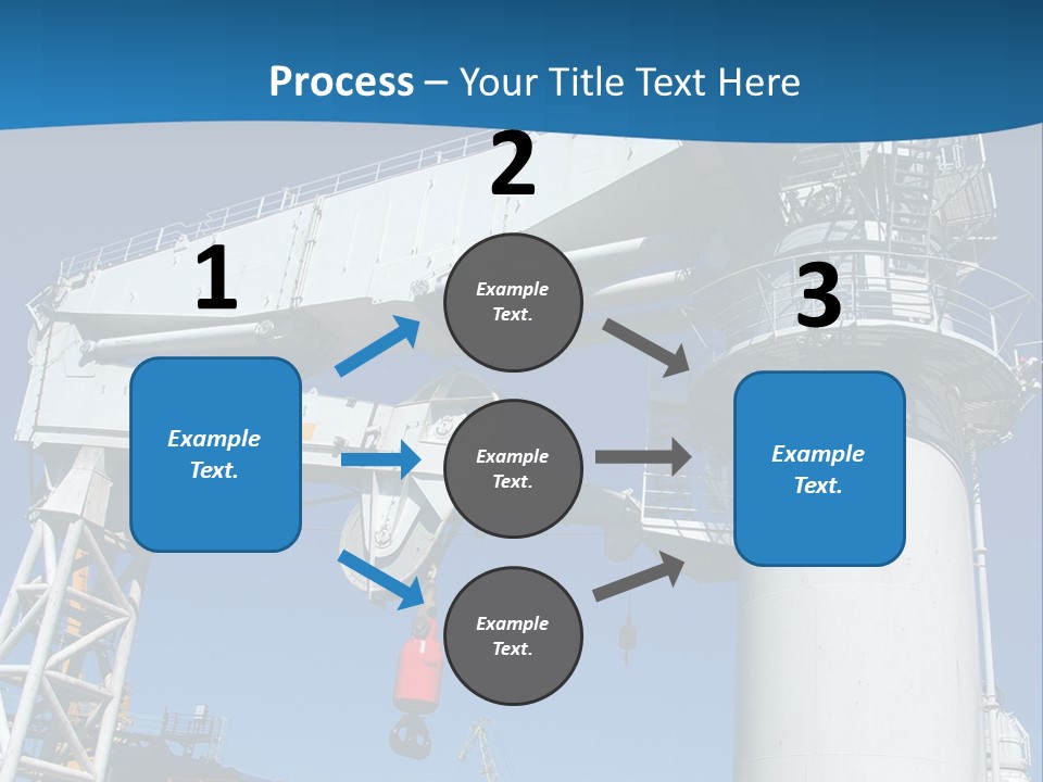 A Crane Is Lifting A Large Piece Of Equipment PowerPoint Template
