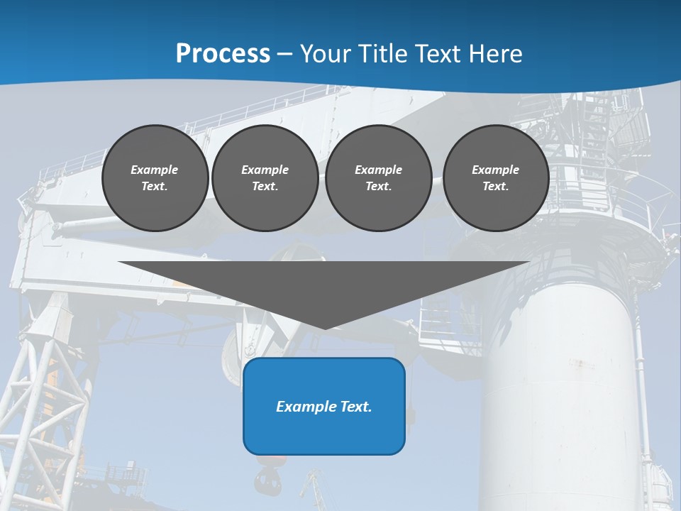 A Crane Is Lifting A Large Piece Of Equipment PowerPoint Template