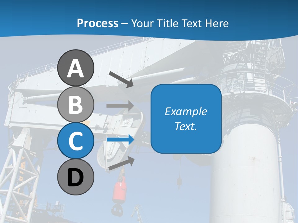 A Crane Is Lifting A Large Piece Of Equipment PowerPoint Template