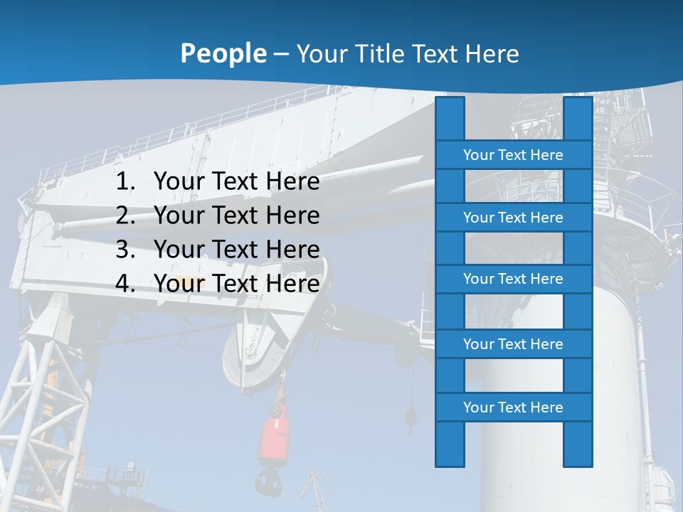 A Crane Is Lifting A Large Piece Of Equipment PowerPoint Template