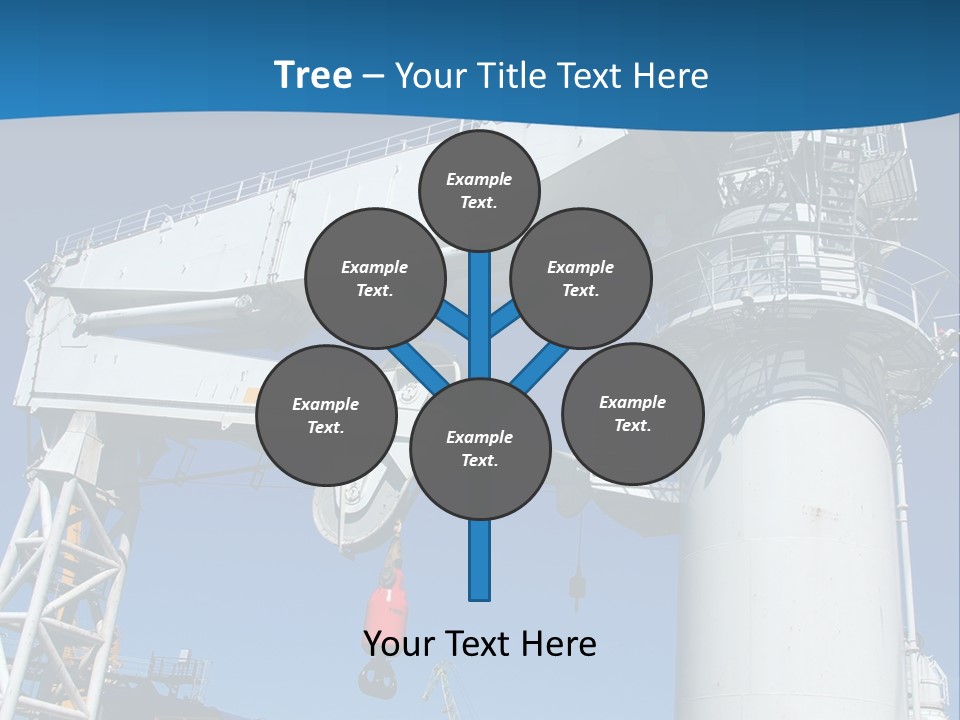 A Crane Is Lifting A Large Piece Of Equipment PowerPoint Template