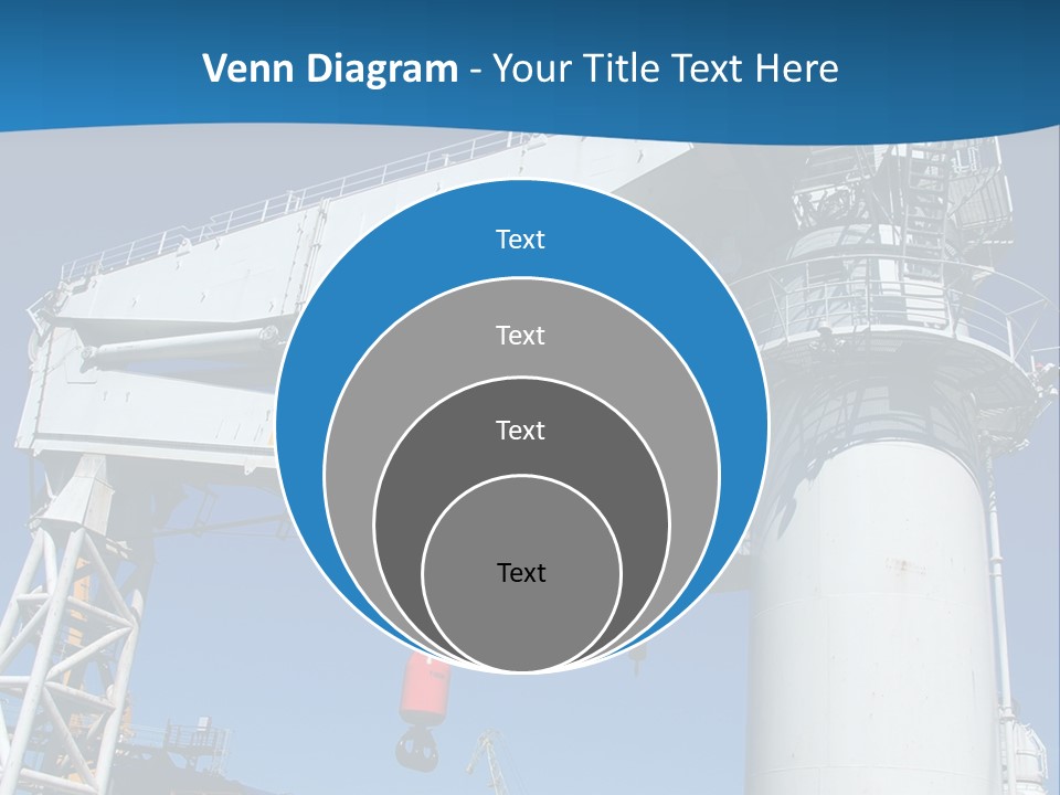 A Crane Is Lifting A Large Piece Of Equipment PowerPoint Template