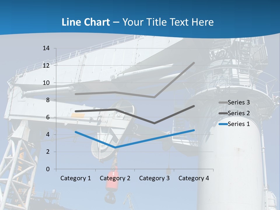 A Crane Is Lifting A Large Piece Of Equipment PowerPoint Template