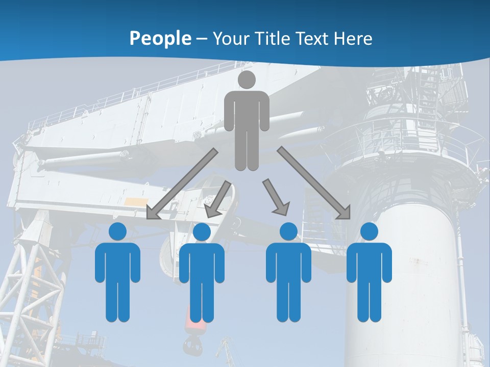 A Crane Is Lifting A Large Piece Of Equipment PowerPoint Template