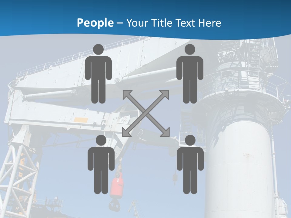 A Crane Is Lifting A Large Piece Of Equipment PowerPoint Template