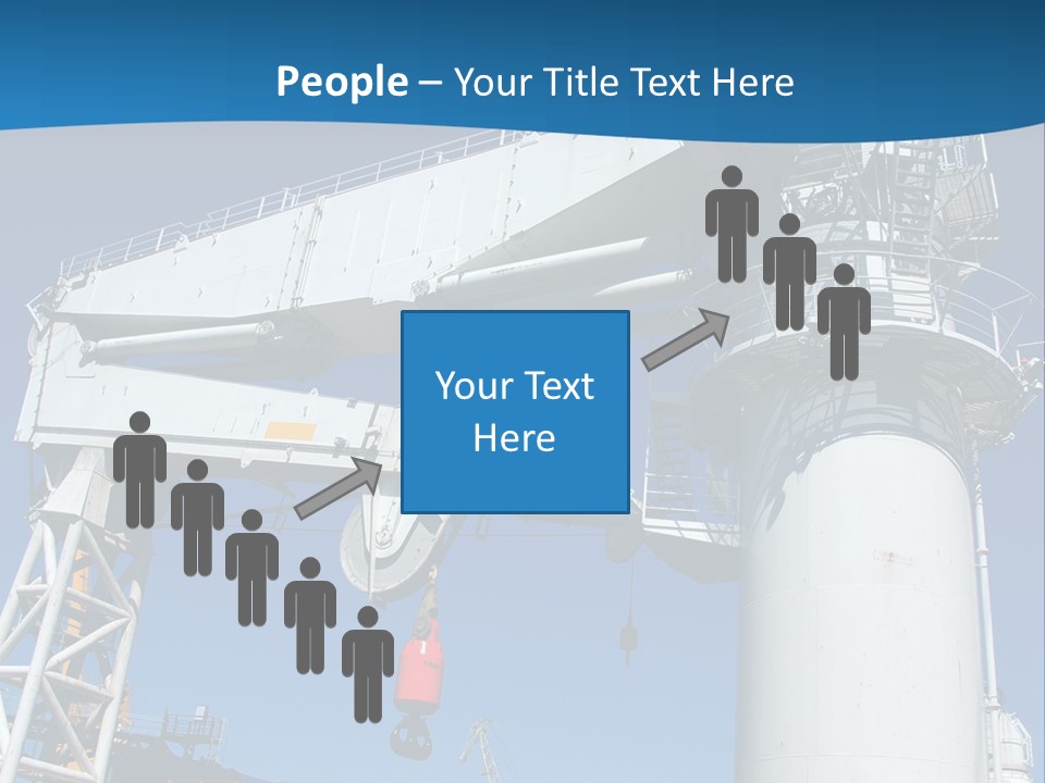 A Crane Is Lifting A Large Piece Of Equipment PowerPoint Template