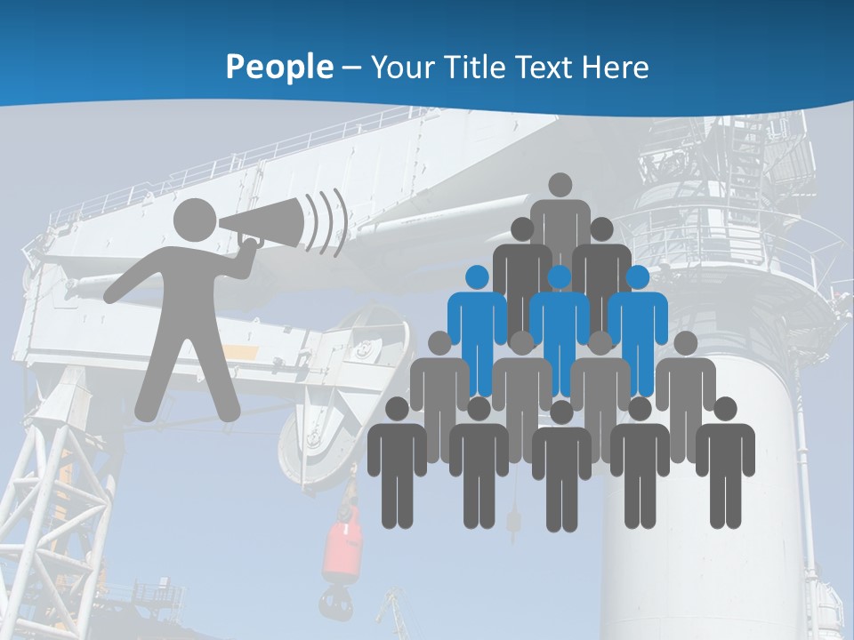 A Crane Is Lifting A Large Piece Of Equipment PowerPoint Template
