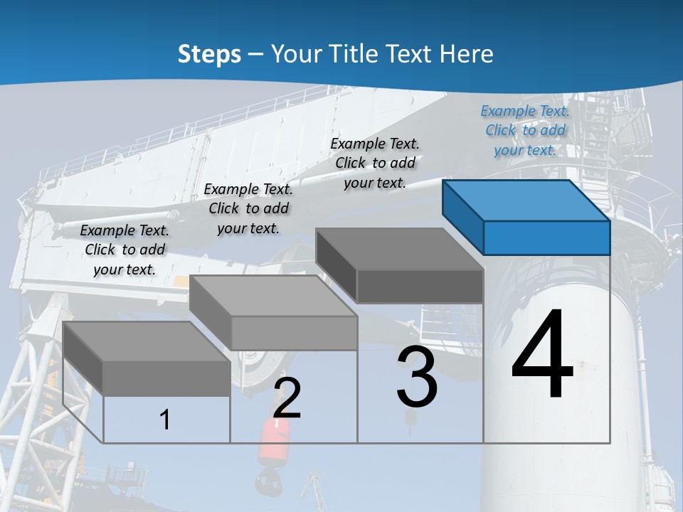 A Crane Is Lifting A Large Piece Of Equipment PowerPoint Template