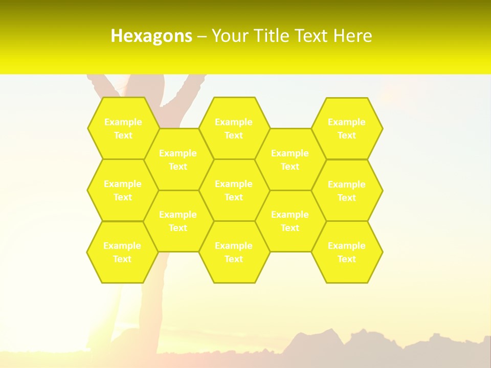 A Woman Raising Her Arms In The Air PowerPoint Template