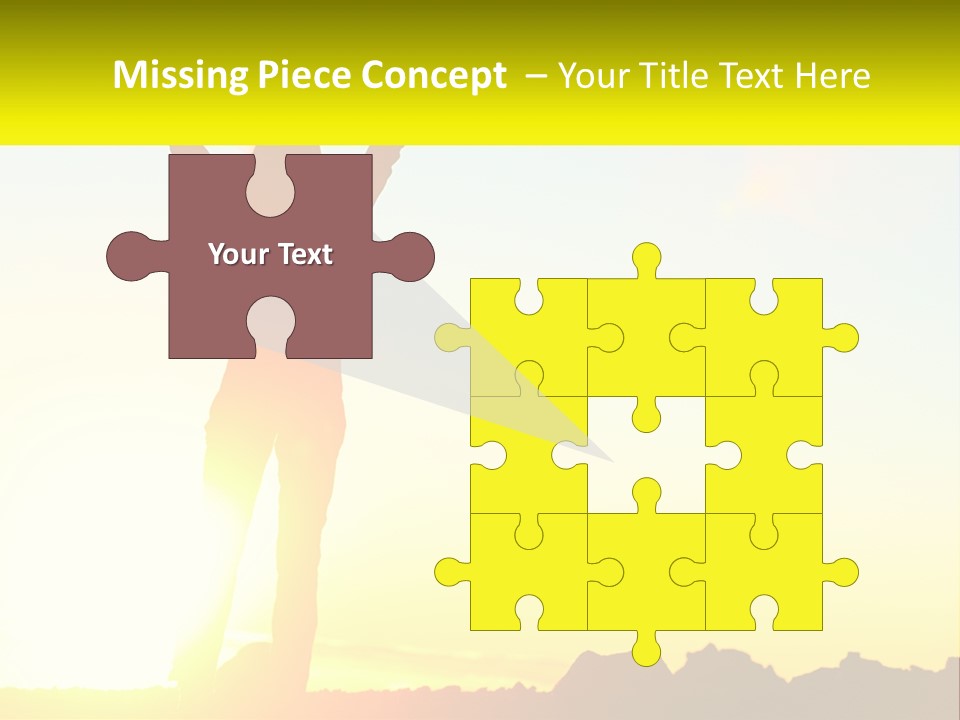 A Woman Raising Her Arms In The Air PowerPoint Template