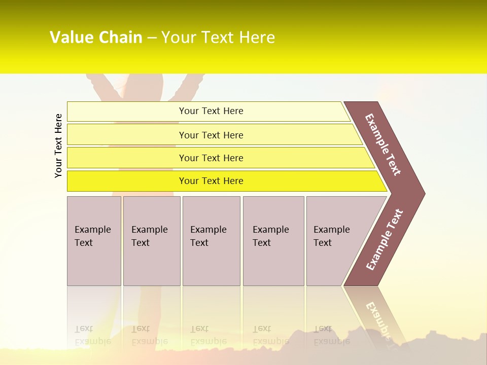 A Woman Raising Her Arms In The Air PowerPoint Template