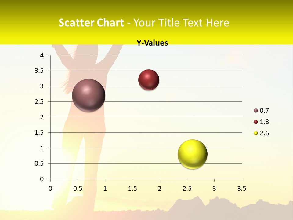 A Woman Raising Her Arms In The Air PowerPoint Template