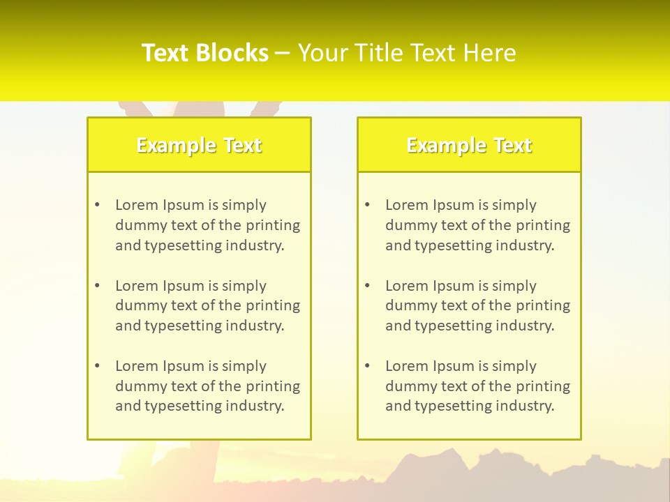 A Woman Raising Her Arms In The Air PowerPoint Template