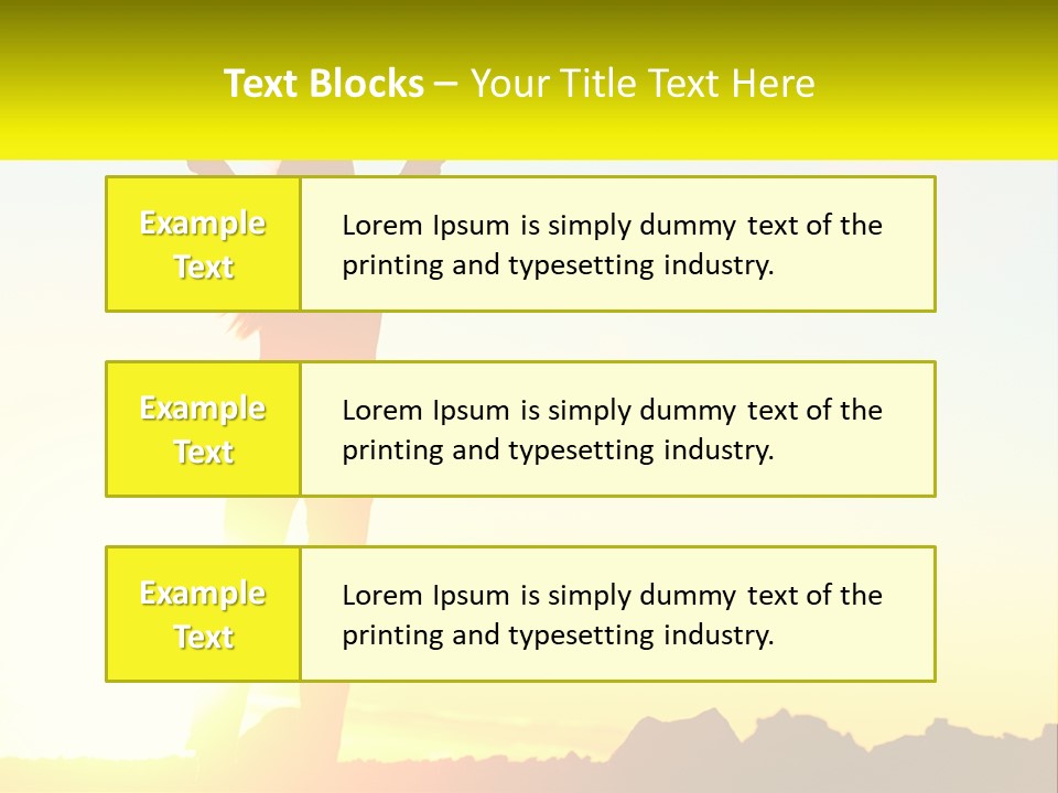 A Woman Raising Her Arms In The Air PowerPoint Template