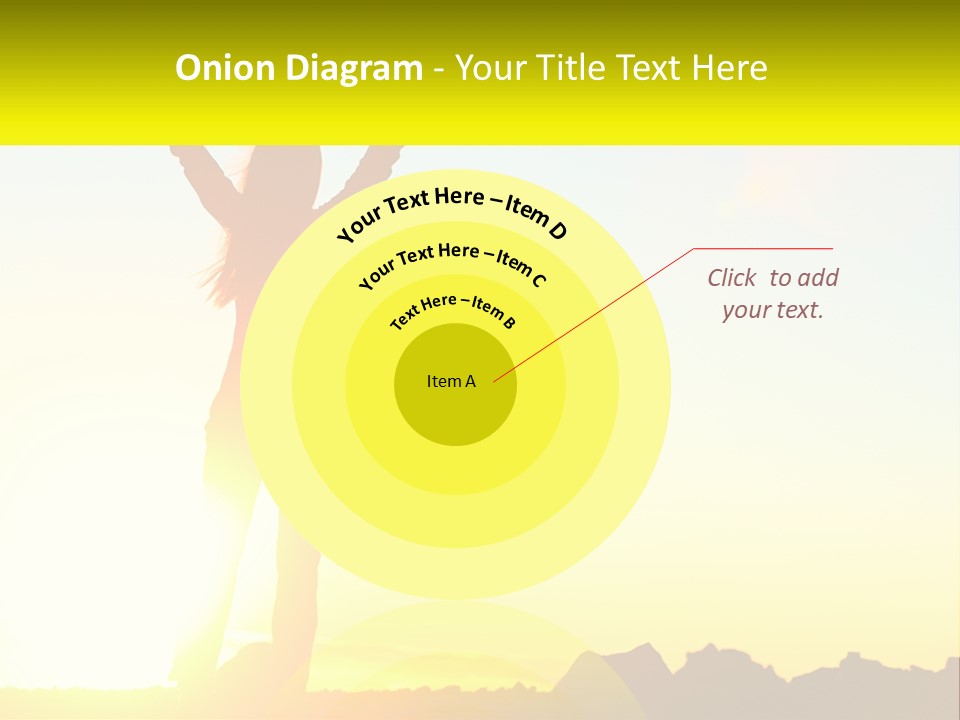 A Woman Raising Her Arms In The Air PowerPoint Template