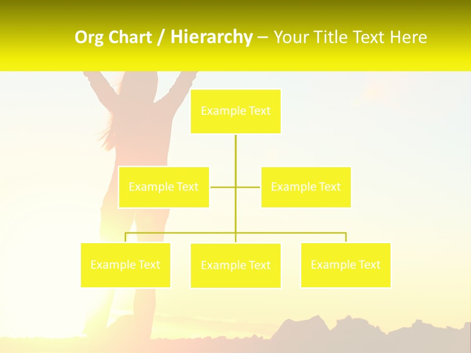 A Woman Raising Her Arms In The Air PowerPoint Template