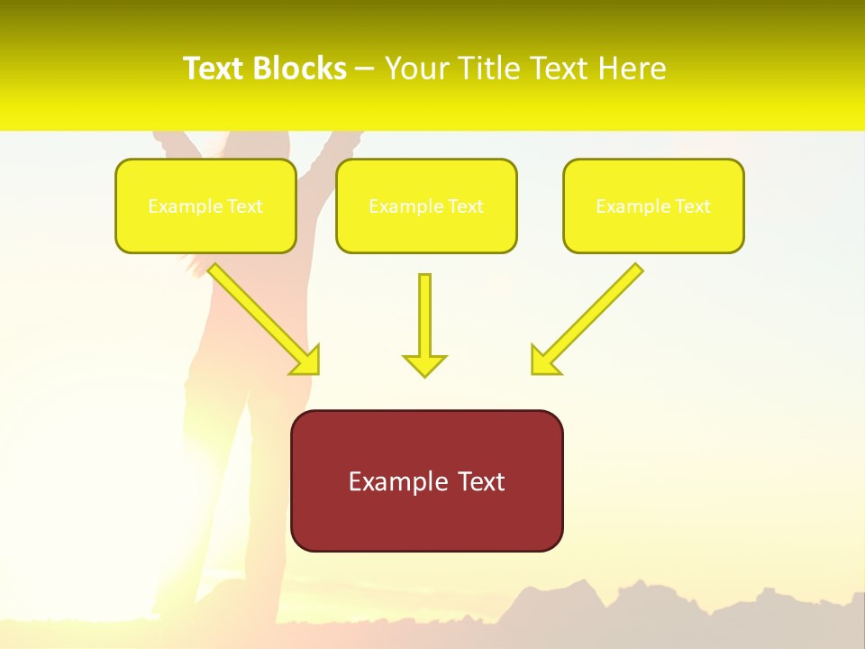 A Woman Raising Her Arms In The Air PowerPoint Template