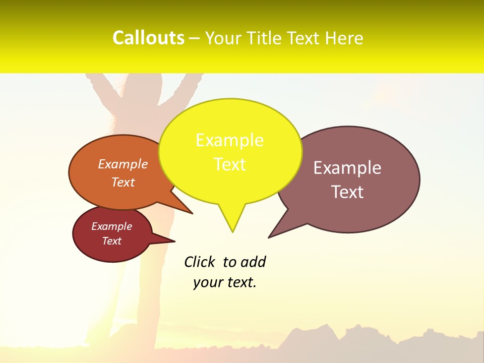 A Woman Raising Her Arms In The Air PowerPoint Template