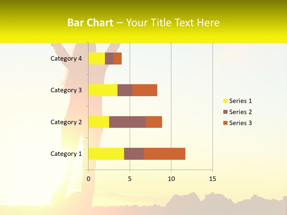 A Woman Raising Her Arms In The Air PowerPoint Template
