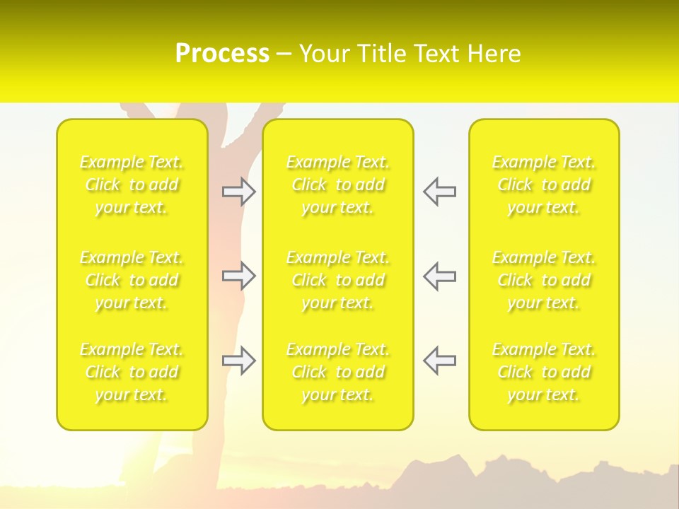 A Woman Raising Her Arms In The Air PowerPoint Template