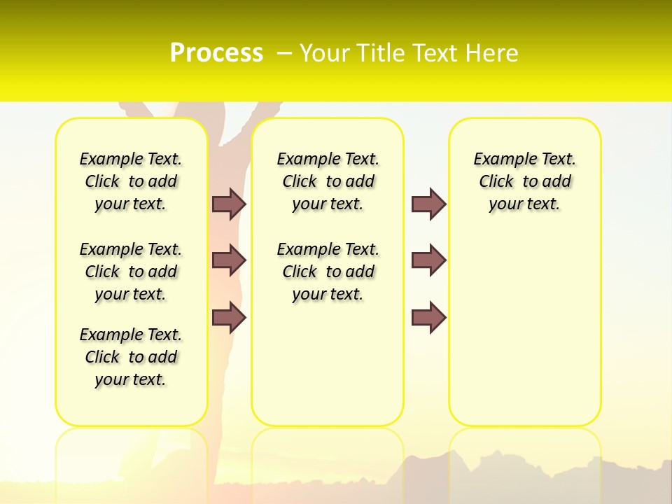 A Woman Raising Her Arms In The Air PowerPoint Template