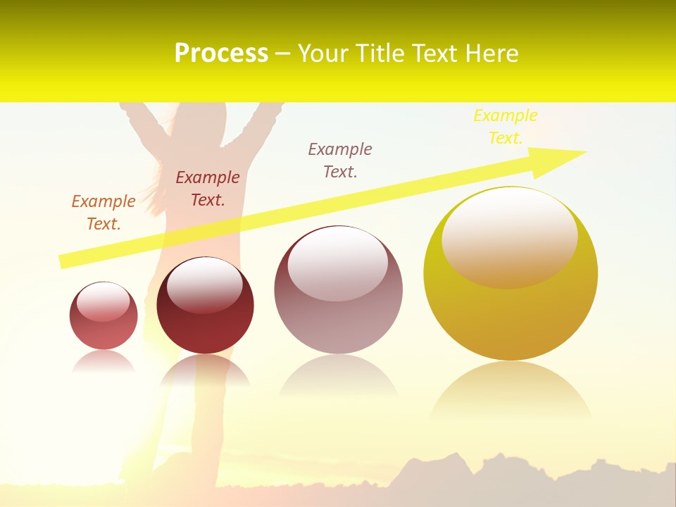 A Woman Raising Her Arms In The Air PowerPoint Template