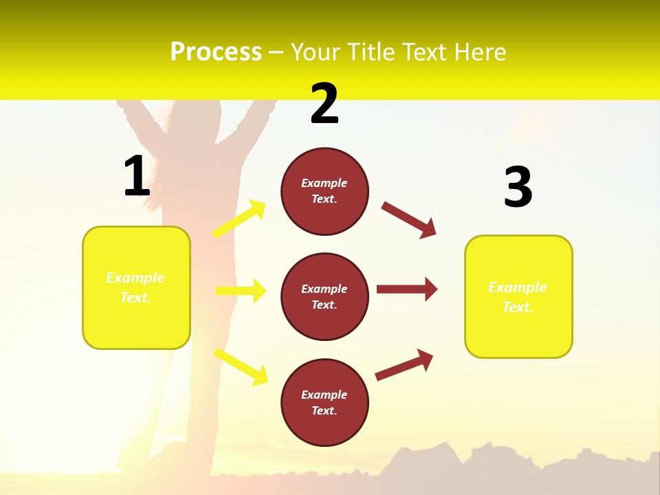 A Woman Raising Her Arms In The Air PowerPoint Template