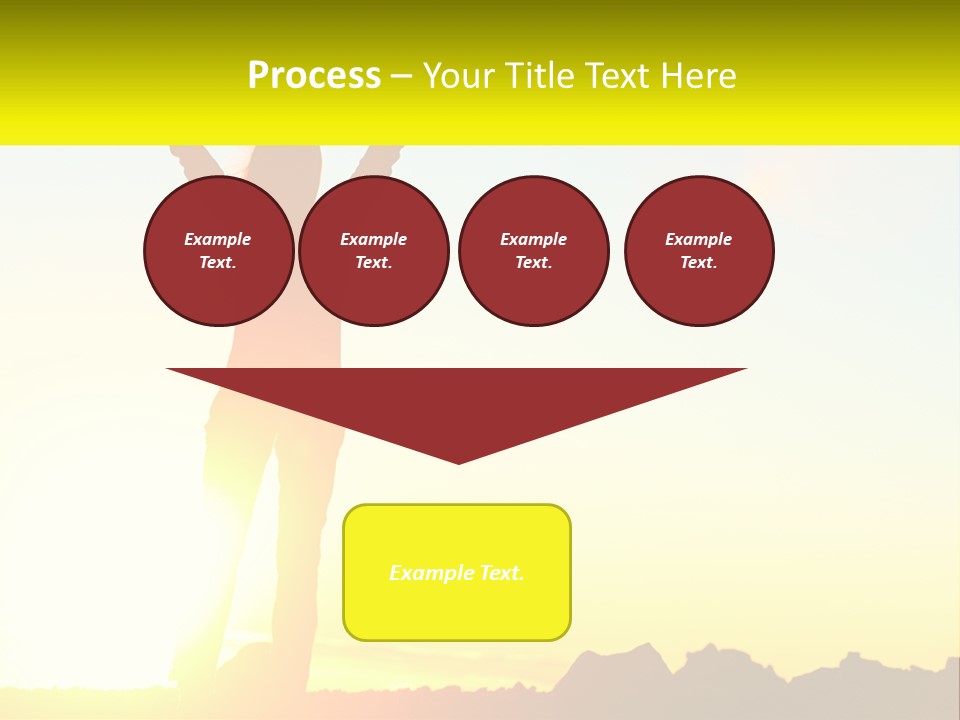 A Woman Raising Her Arms In The Air PowerPoint Template