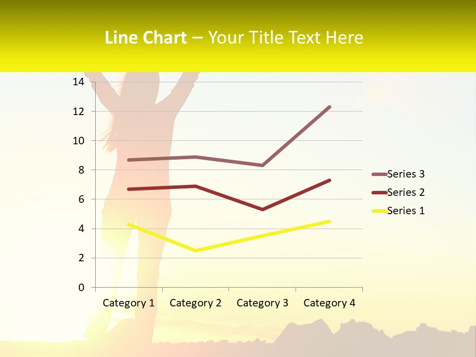 A Woman Raising Her Arms In The Air PowerPoint Template