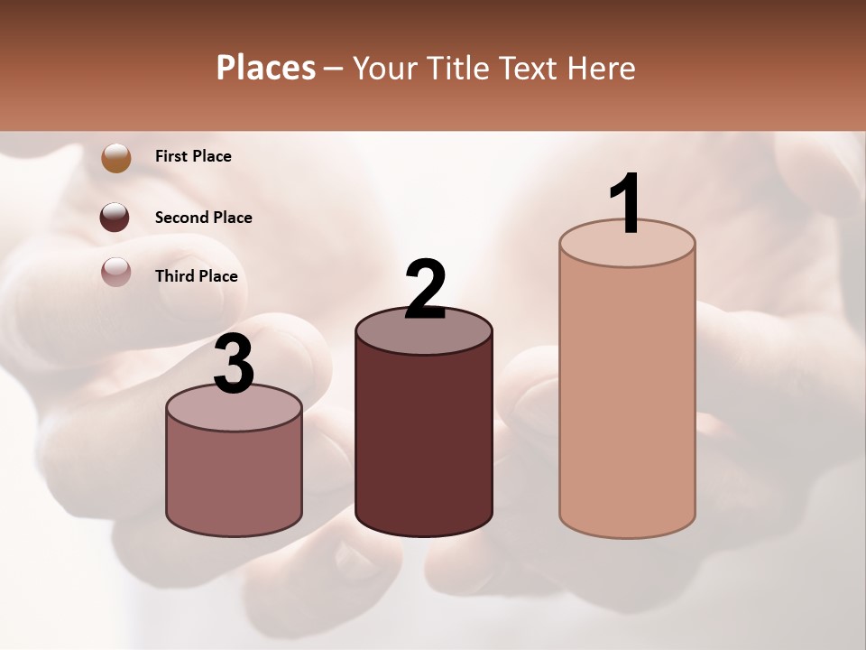 A Person Holding Out Their Hands With The Words Name Of Presentation PowerPoint Template