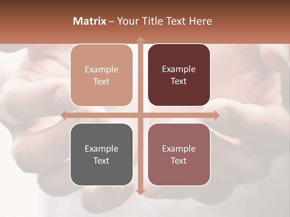 A Person Holding Out Their Hands With The Words Name Of Presentation PowerPoint Template