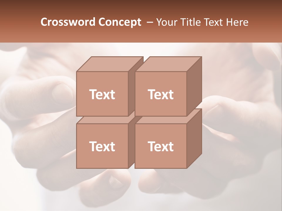 A Person Holding Out Their Hands With The Words Name Of Presentation PowerPoint Template