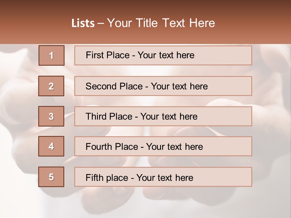 A Person Holding Out Their Hands With The Words Name Of Presentation PowerPoint Template