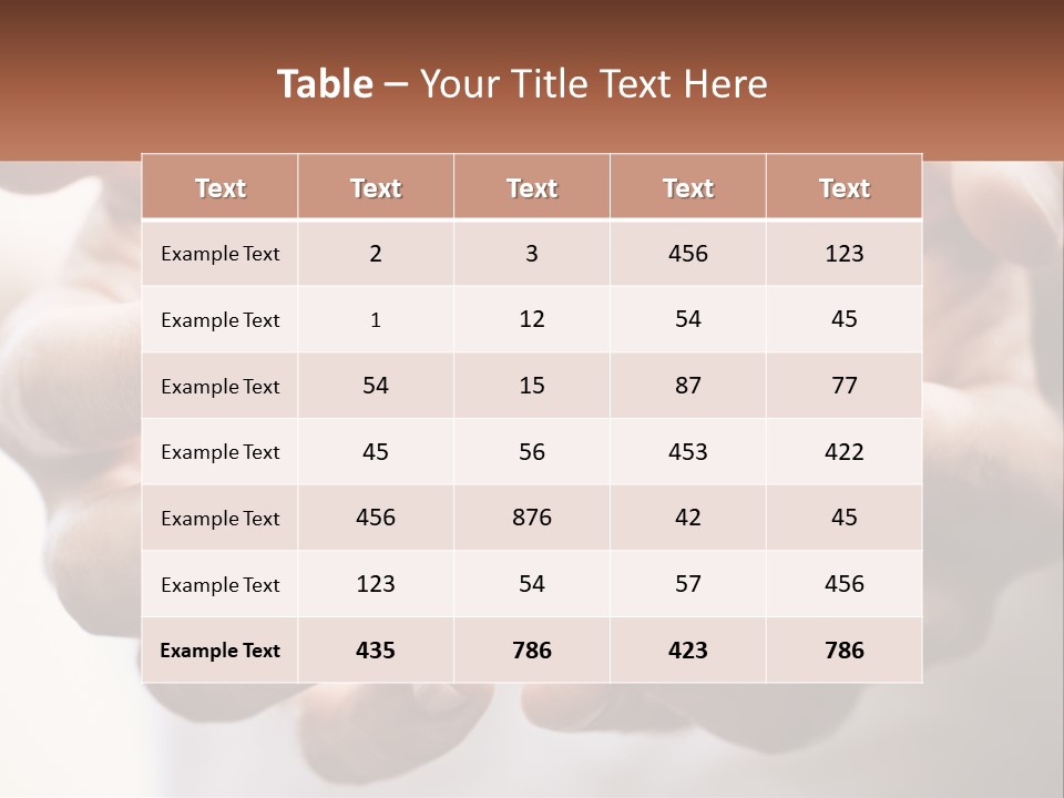 A Person Holding Out Their Hands With The Words Name Of Presentation PowerPoint Template