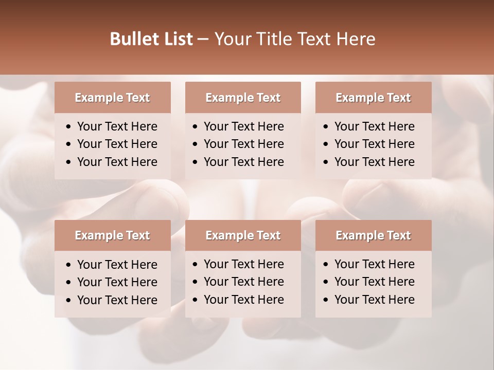 A Person Holding Out Their Hands With The Words Name Of Presentation PowerPoint Template
