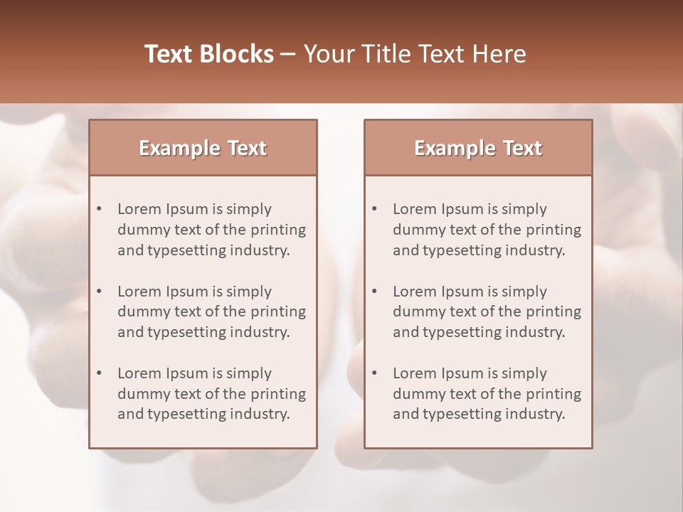A Person Holding Out Their Hands With The Words Name Of Presentation PowerPoint Template