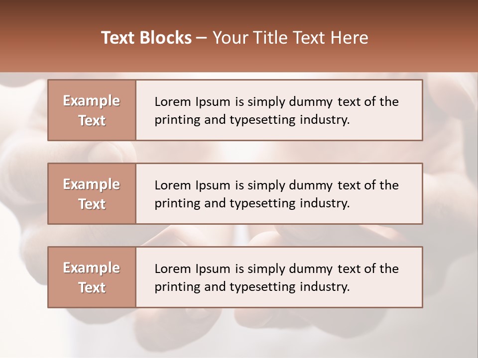 A Person Holding Out Their Hands With The Words Name Of Presentation PowerPoint Template