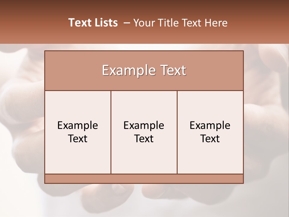 A Person Holding Out Their Hands With The Words Name Of Presentation PowerPoint Template