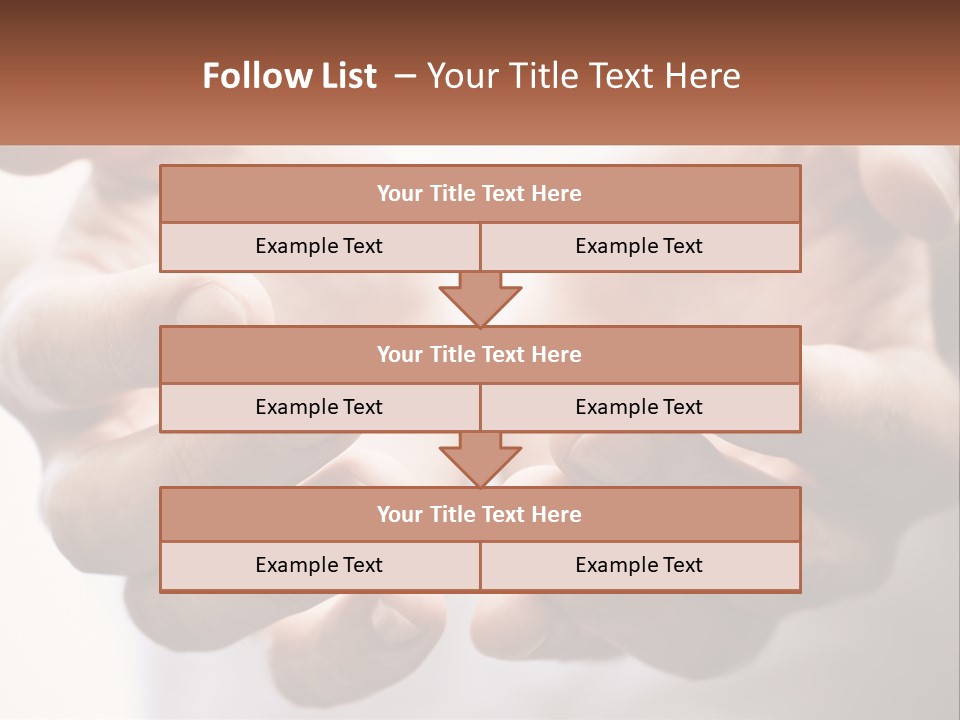 A Person Holding Out Their Hands With The Words Name Of Presentation PowerPoint Template