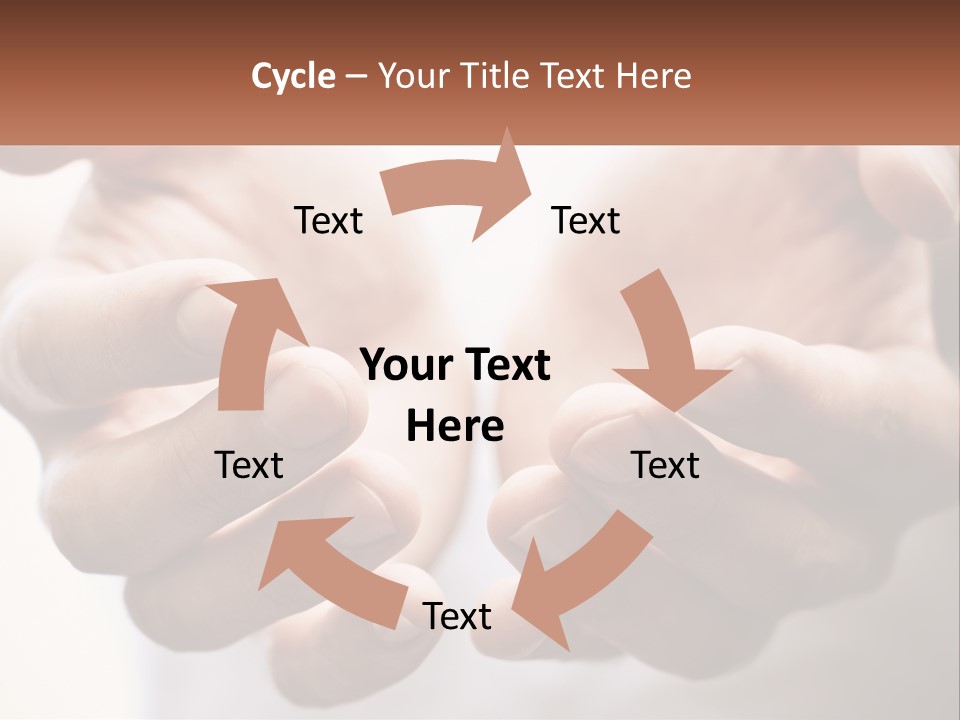A Person Holding Out Their Hands With The Words Name Of Presentation PowerPoint Template