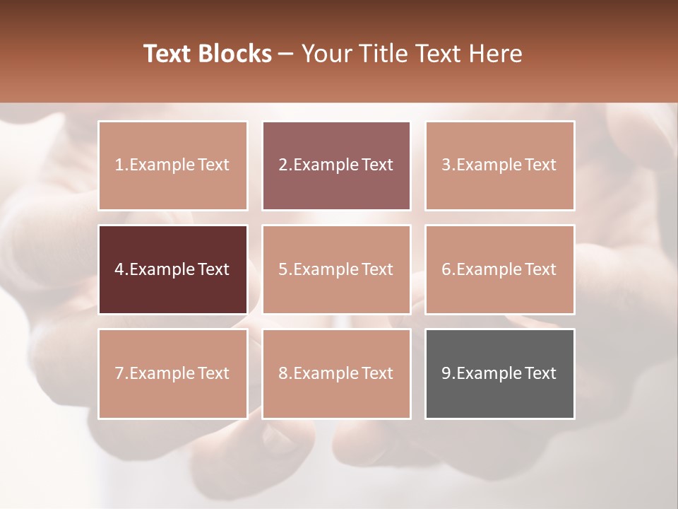 A Person Holding Out Their Hands With The Words Name Of Presentation PowerPoint Template