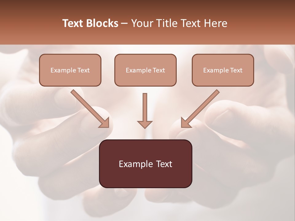 A Person Holding Out Their Hands With The Words Name Of Presentation PowerPoint Template