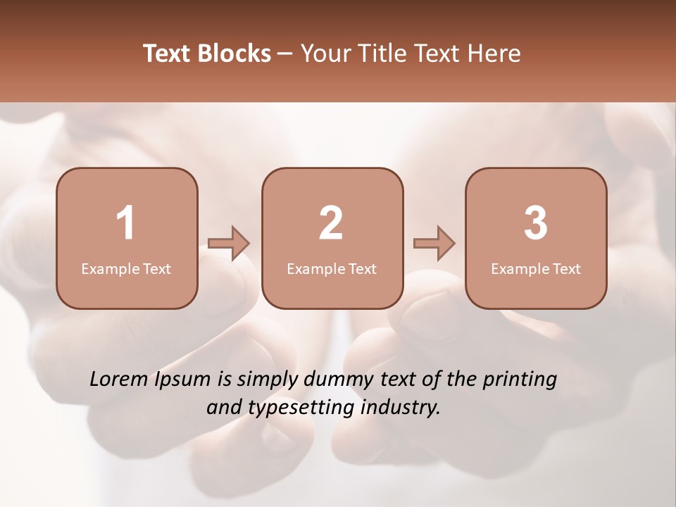 A Person Holding Out Their Hands With The Words Name Of Presentation PowerPoint Template