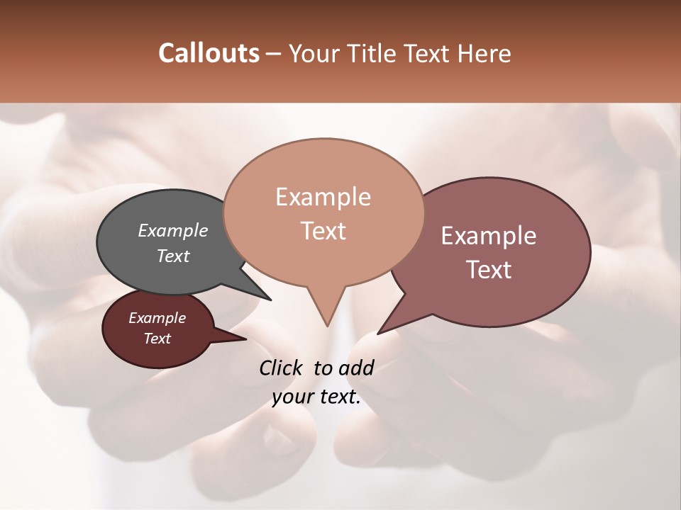 A Person Holding Out Their Hands With The Words Name Of Presentation PowerPoint Template